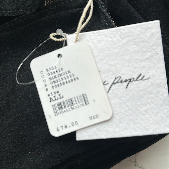 NWT Free People Siren Suede Shoulder Bag in Black - Picture 6 of 6